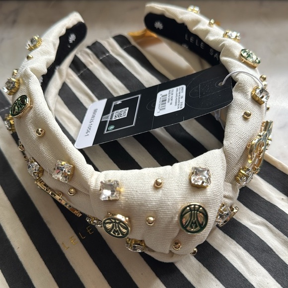 Lele Sadoughi // Milwaukee Bucks NBA Embellished Headband - Picture 4 of 5